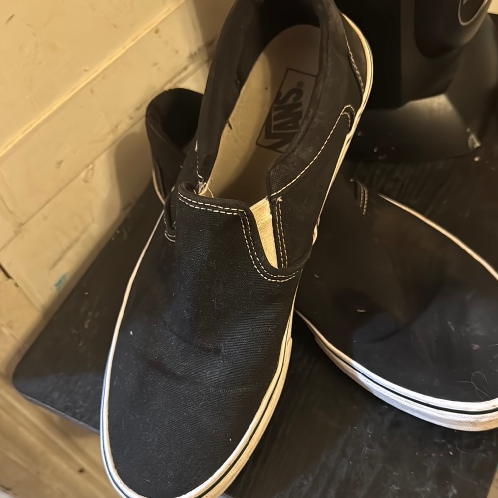 Vans Black Slip-On Sneakers